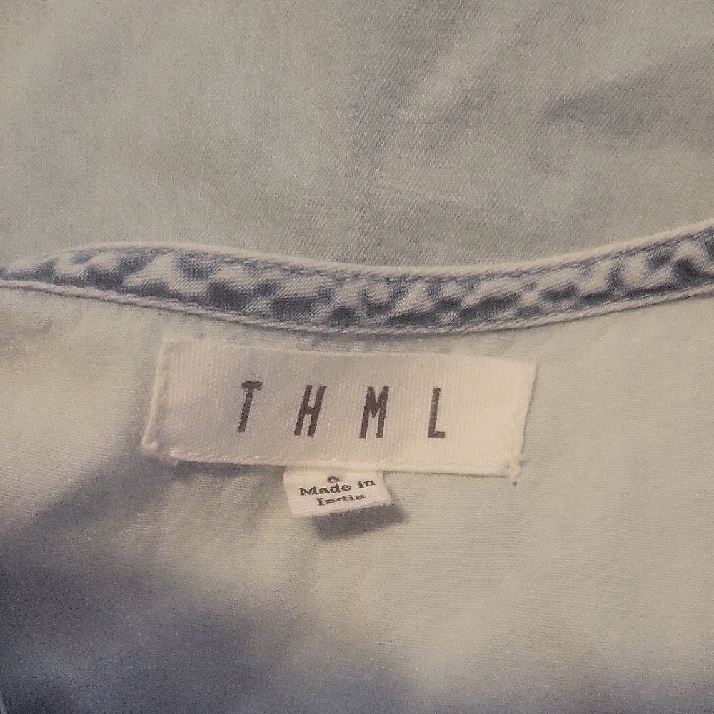 THML Light Blue Ruffle Mini Dress - Picture 2 of 5